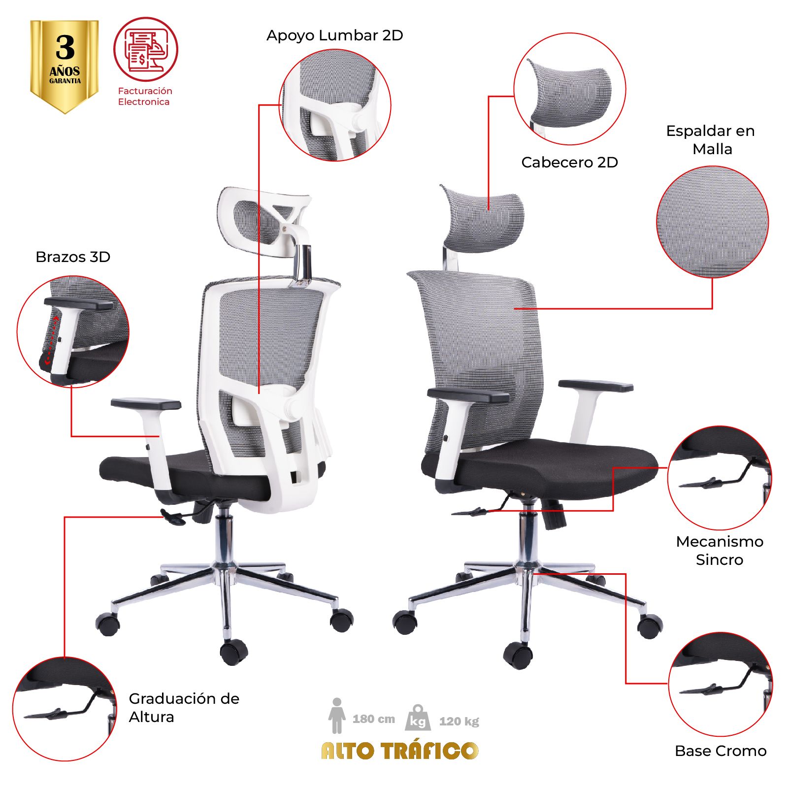 SILLA DE OFICINA CHARTA PRESIDENTE PREMIUM - Image 2