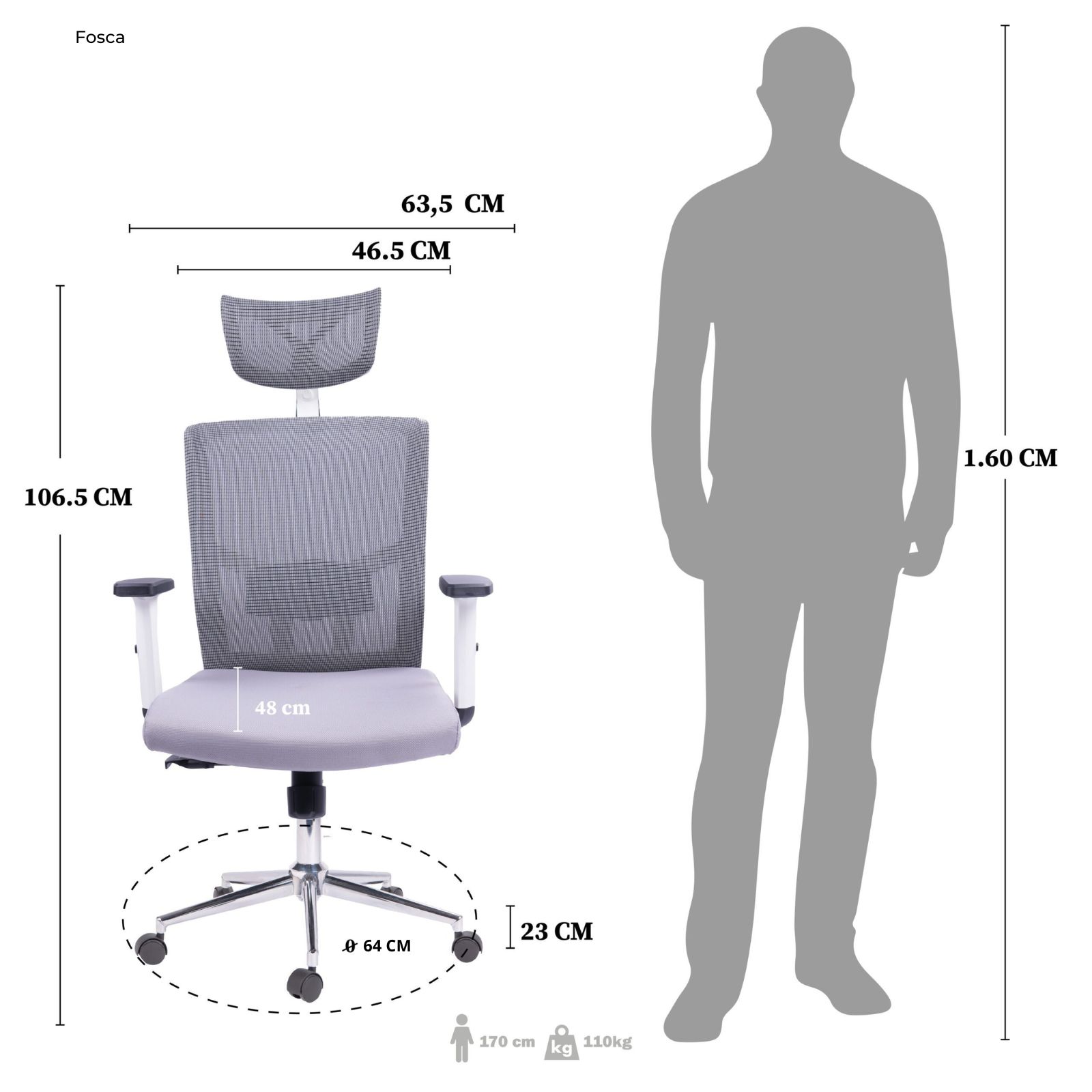 SILLA DE OFICINA FOSCA PRESIDENTE PREMIUM - Image 7