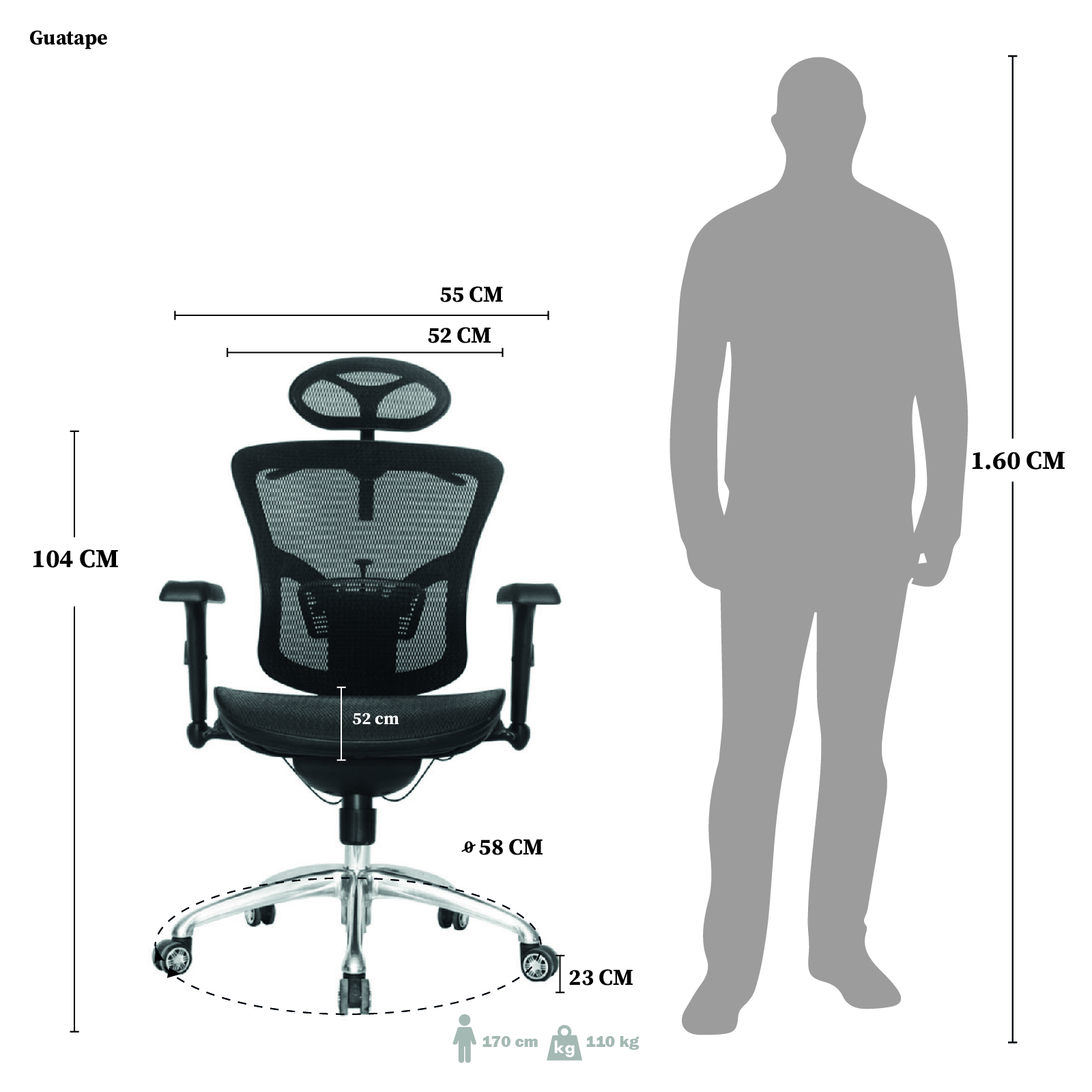 SILLA DE OFICINA GUATAPE PRESIDENTE PREMIUM - Image 7