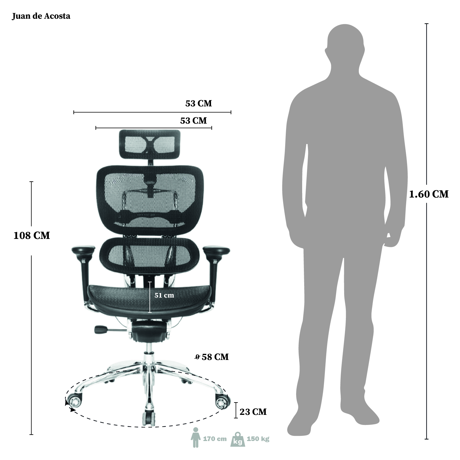 SILLA DE OFICINA JUAN DE ACOSTA PREMIUM SLIDER - Image 7