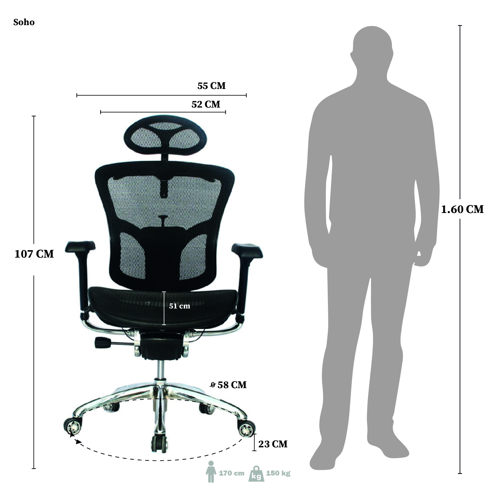 SILLA DE OFICINA SOHO PRESIDENTE PREMIUM - Image 7