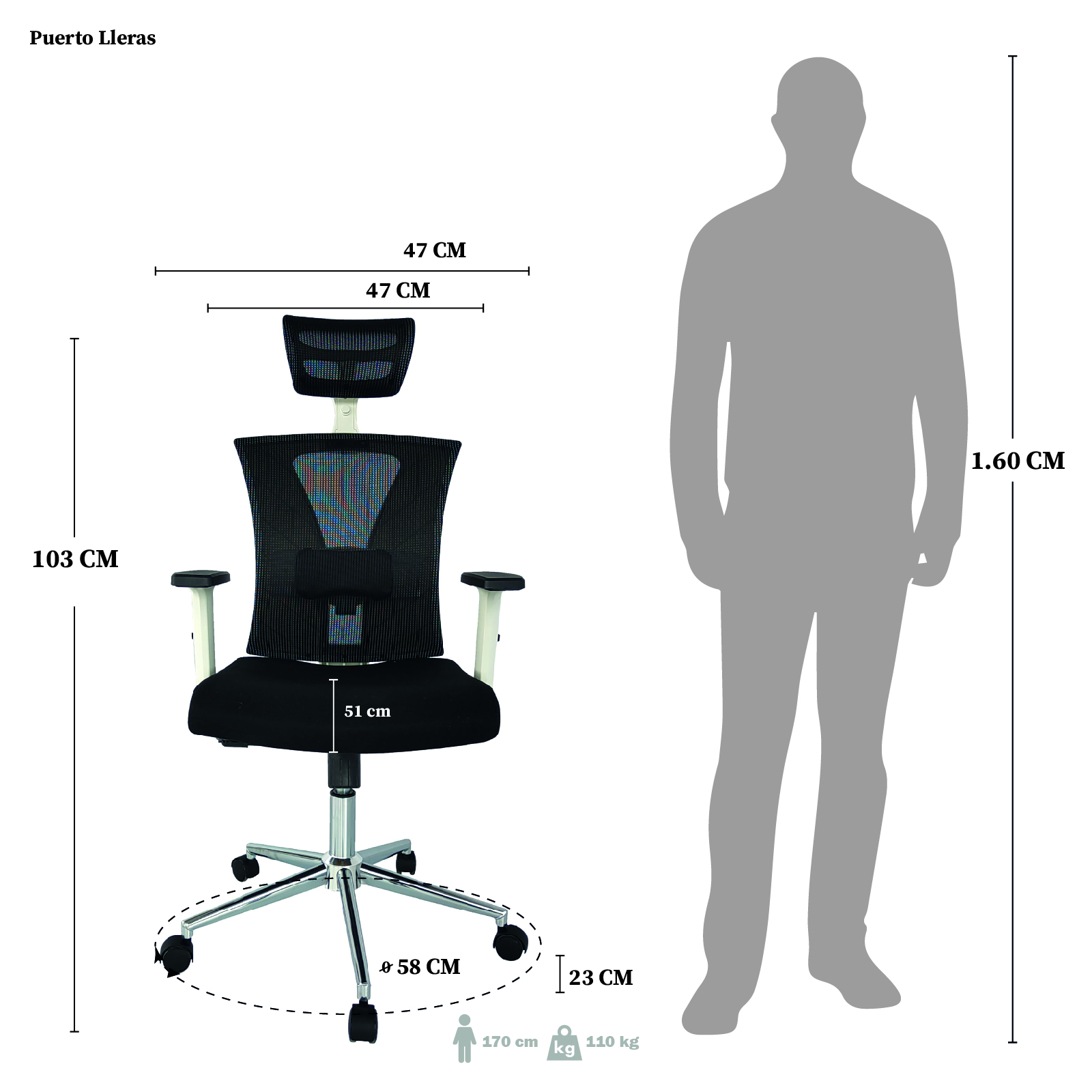 SILLA DE OFICINA PUERTO LLERAS PREMIUM - Image 8