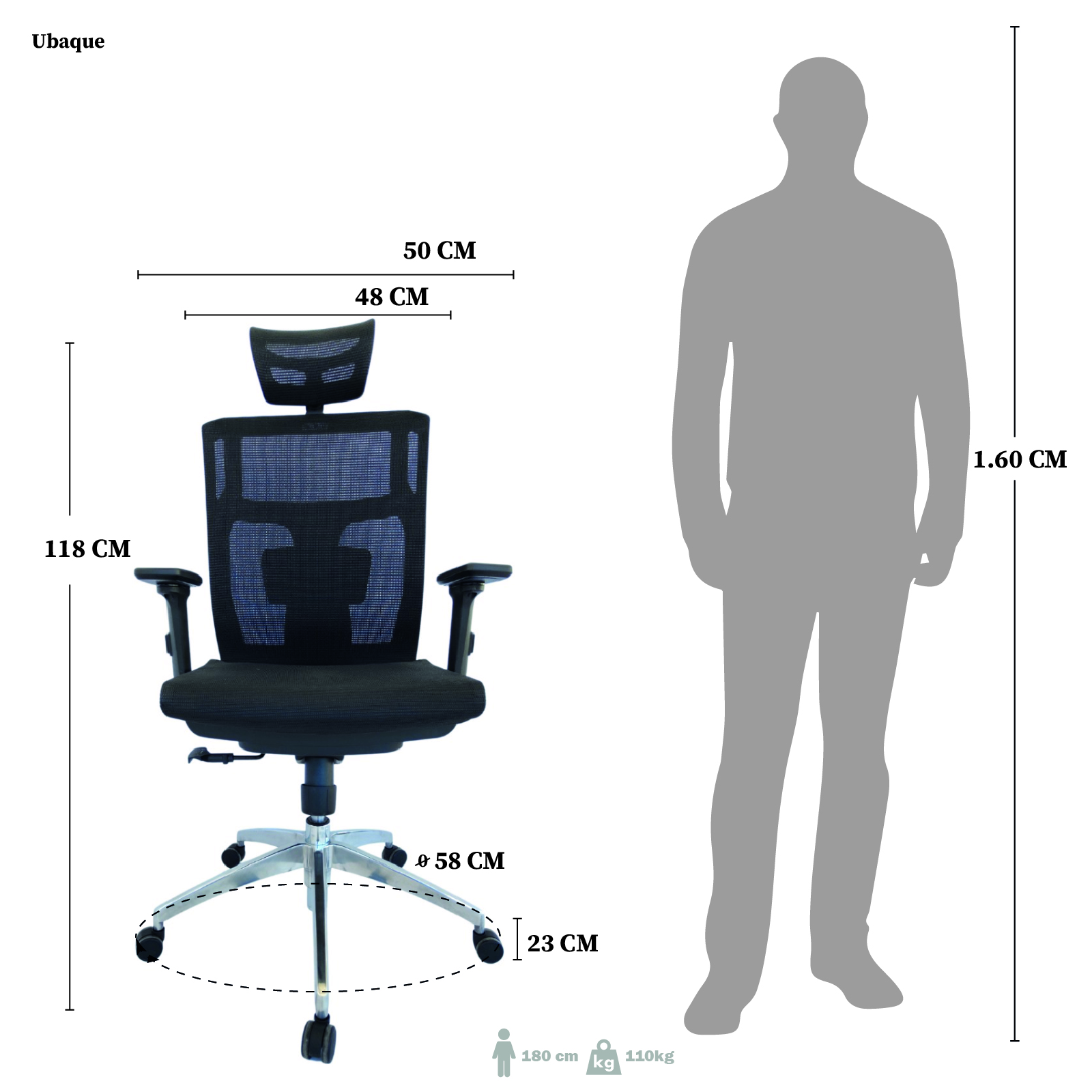 SILLA DE OFICINA UBAQUE PRESIDENTE PREMIUM - Image 7