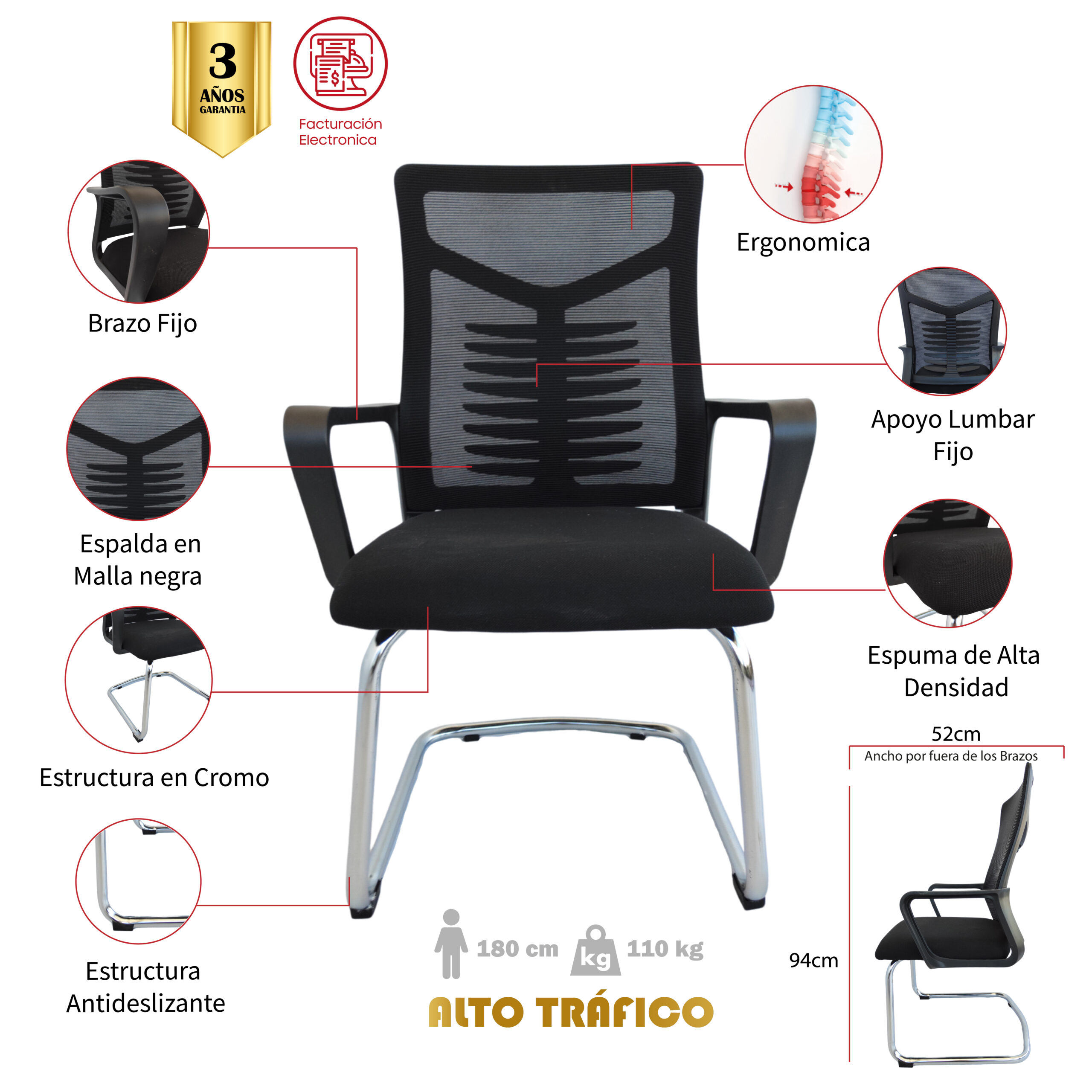 SILLA DE OFICINA VILLAGÓMEZ INTERLOCUTORA - Image 5