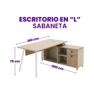 ESCRITORIO EN L SABANETA 200 • 160 • 75