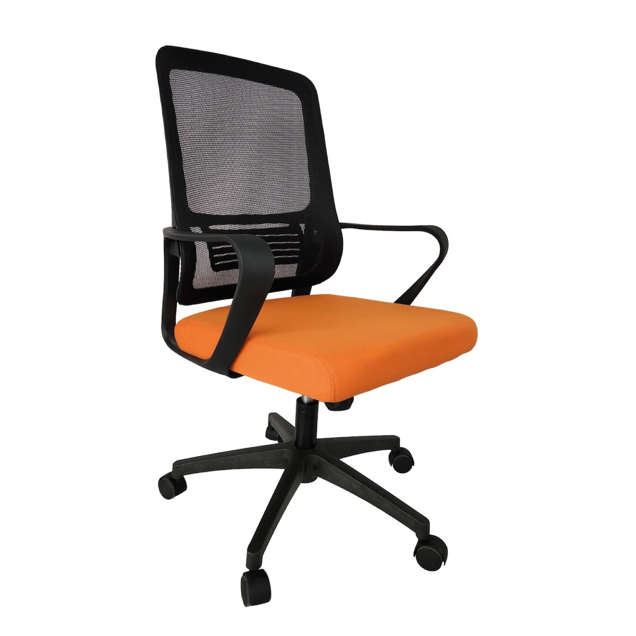SILLA DE OFICINA SAMPUÉS GERENTE PAÑO NARANJA