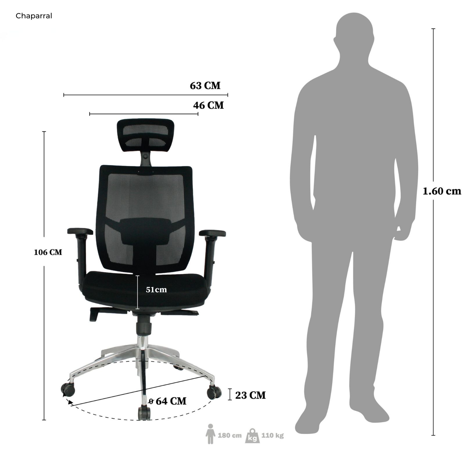 SILLA DE OFICINA CHAPARRAL PRESIDENTE PREMIUM - Image 7