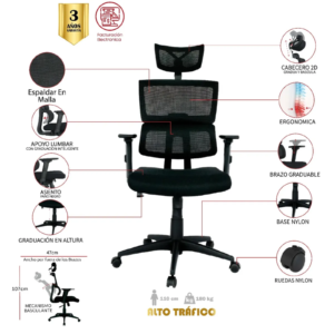 SILLA DE OFICINA CAPITANEJO PRESIDENTE