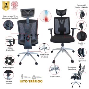 SILLA DE OFICINA TIMANA PRESIDENTE