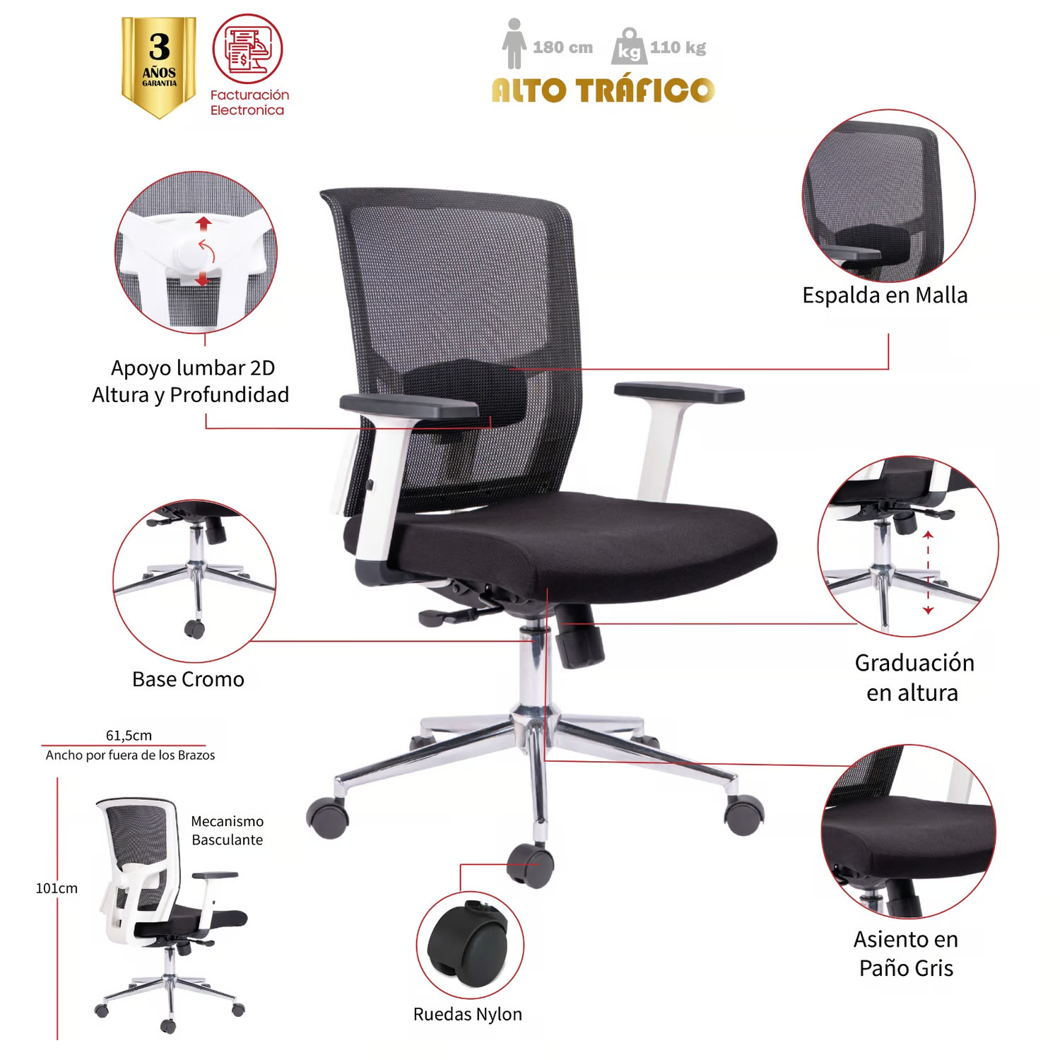 SILLA DE OFICINA MUTISCUA GERENTE - Image 3